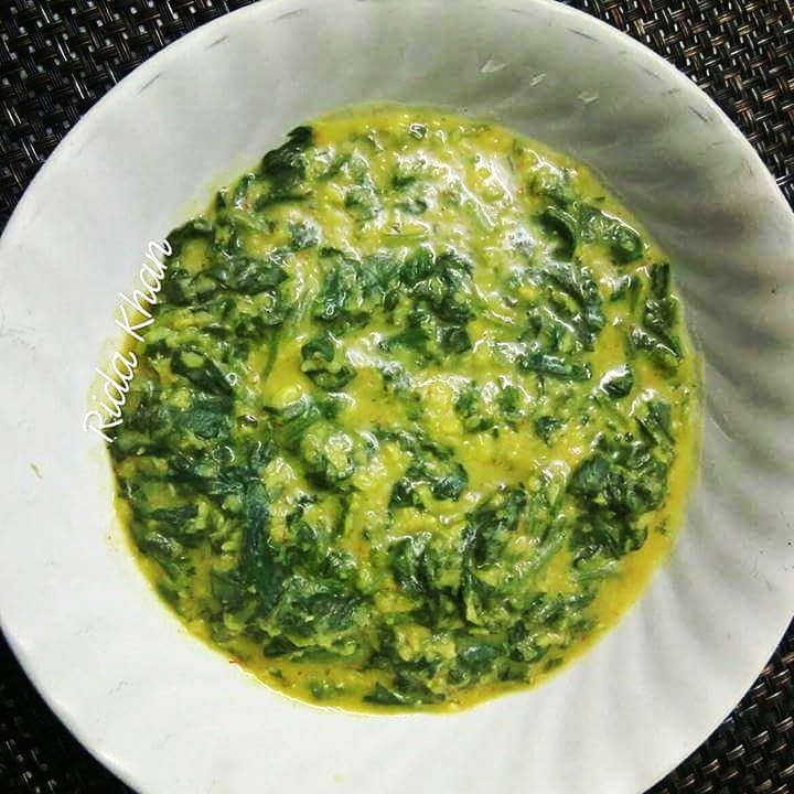 Palak Daal ( Spinach Lentils )